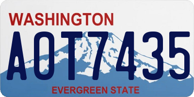 WA license plate AOT7435