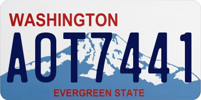 WA license plate AOT7441