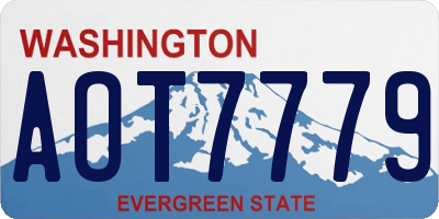 WA license plate AOT7779