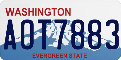 WA license plate AOT7883