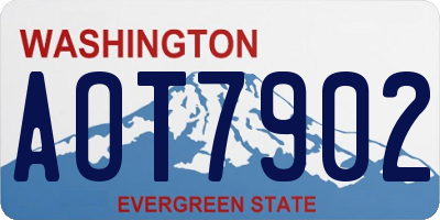 WA license plate AOT7902
