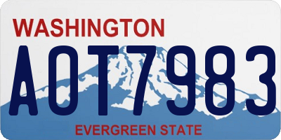 WA license plate AOT7983