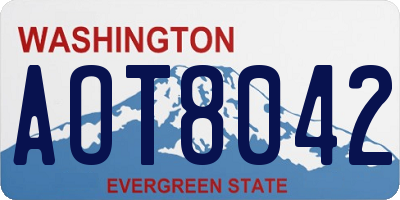 WA license plate AOT8042