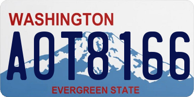 WA license plate AOT8166
