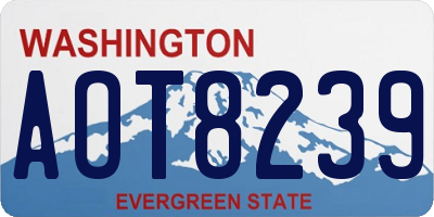 WA license plate AOT8239