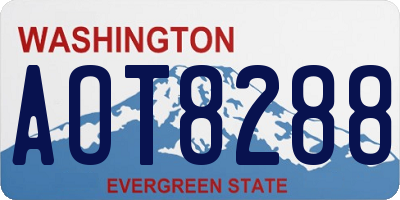 WA license plate AOT8288