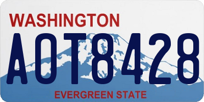 WA license plate AOT8428