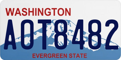 WA license plate AOT8482