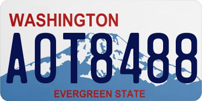 WA license plate AOT8488