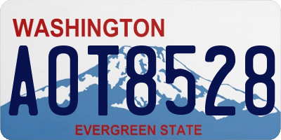 WA license plate AOT8528