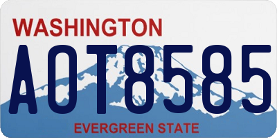 WA license plate AOT8585