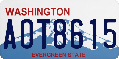 WA license plate AOT8615