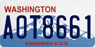 WA license plate AOT8661