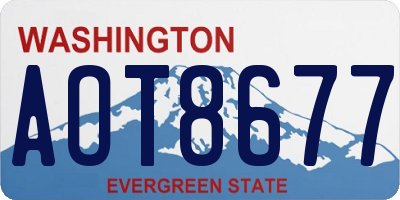 WA license plate AOT8677