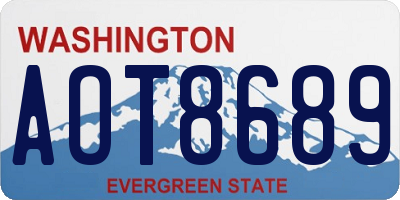 WA license plate AOT8689