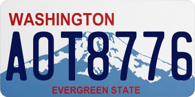 WA license plate AOT8776