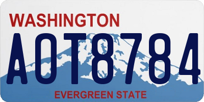 WA license plate AOT8784