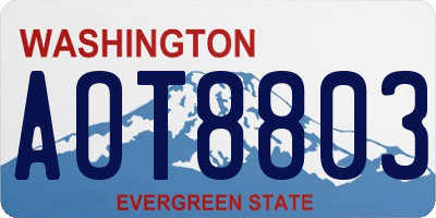 WA license plate AOT8803