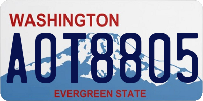 WA license plate AOT8805