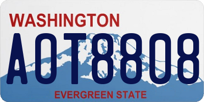 WA license plate AOT8808