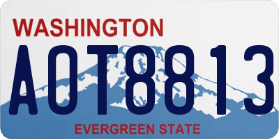 WA license plate AOT8813