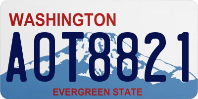 WA license plate AOT8821