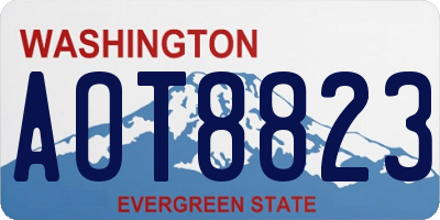 WA license plate AOT8823