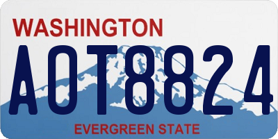 WA license plate AOT8824