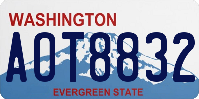 WA license plate AOT8832