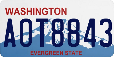 WA license plate AOT8843