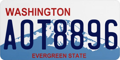 WA license plate AOT8896