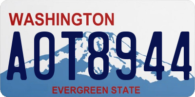 WA license plate AOT8944