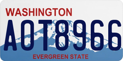 WA license plate AOT8966