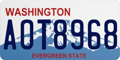 WA license plate AOT8968
