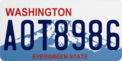 WA license plate AOT8986