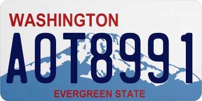 WA license plate AOT8991