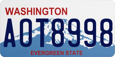 WA license plate AOT8998
