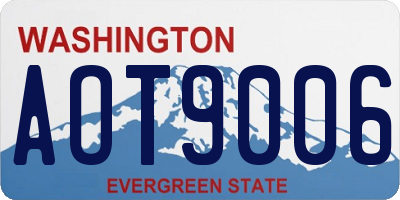 WA license plate AOT9006