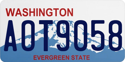 WA license plate AOT9058