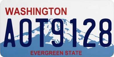 WA license plate AOT9128