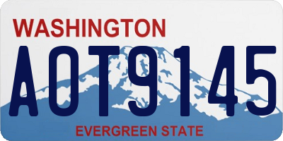 WA license plate AOT9145
