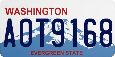 WA license plate AOT9168