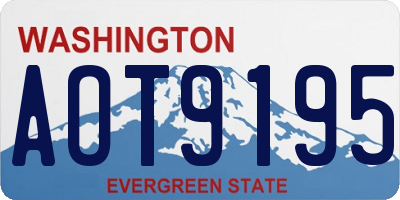 WA license plate AOT9195