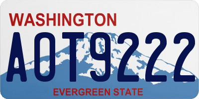 WA license plate AOT9222