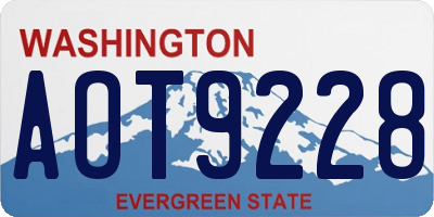 WA license plate AOT9228