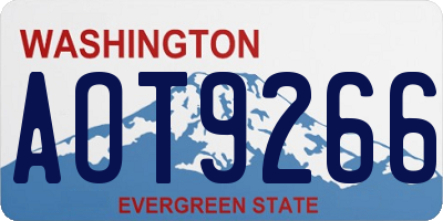 WA license plate AOT9266