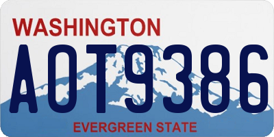WA license plate AOT9386
