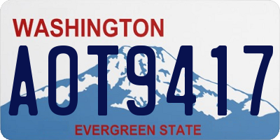 WA license plate AOT9417
