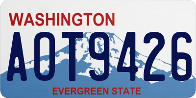 WA license plate AOT9426