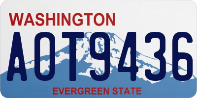WA license plate AOT9436